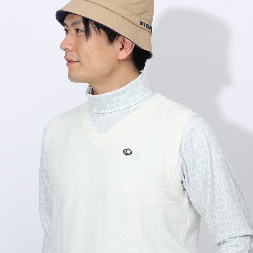 フィドラ（FIDRA）（メンズ）ゴルフウェア 軽量 Vネックベスト FD5STK02 WHT