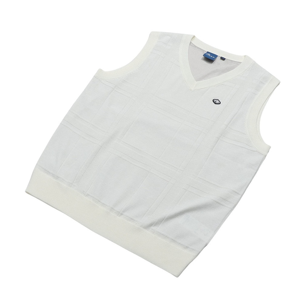 フィドラ（FIDRA）（メンズ）ゴルフウェア 軽量 Vネックベスト FD5STK02 WHT