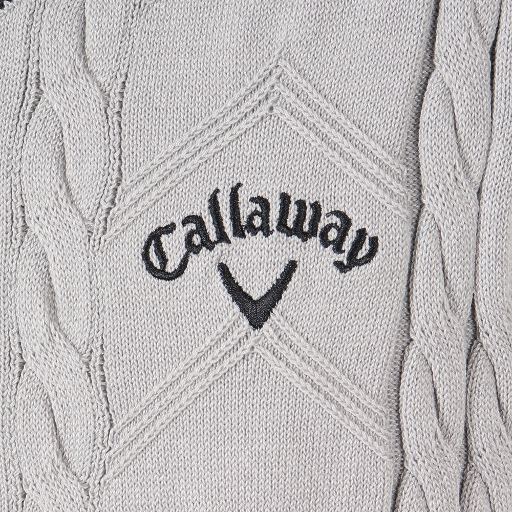 キャロウェイ（CALLAWAY）（メンズ）ゴルフウェア Vネックケーブルニットベスト C25219100-1020