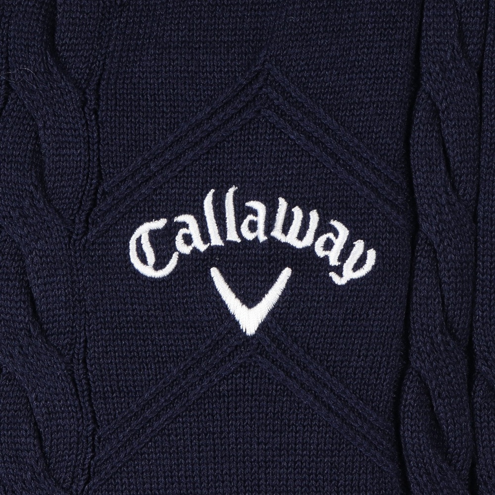キャロウェイ（CALLAWAY）（メンズ）ゴルフウェア Vネックケーブルニットベスト C25219100-1120