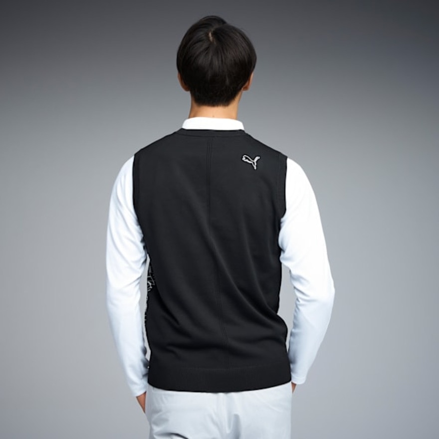 プーマ（PUMA）（メンズ）ゴルフウェア シャドウキャット ニット ベスト 635736-01