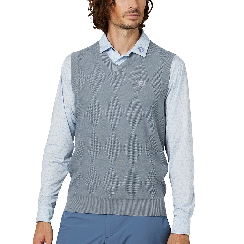 フットジョイ（FOOT JOY）（メンズ）ゴルフウェア アーガイル柄 V