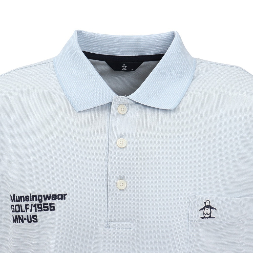マンシングウエア（MUNSING WEAR）（メンズ）ゴルフウェア 吸汗速乾 ドットカノコ 長袖ポロシャツ MG5SLS82M SA00