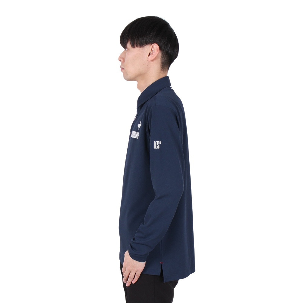 ルコックスポルティフ（lecoqsportif）（メンズ）ゴルフウェア 吸汗速乾 鹿の子 長袖シャツ LG5SLS00M NV00