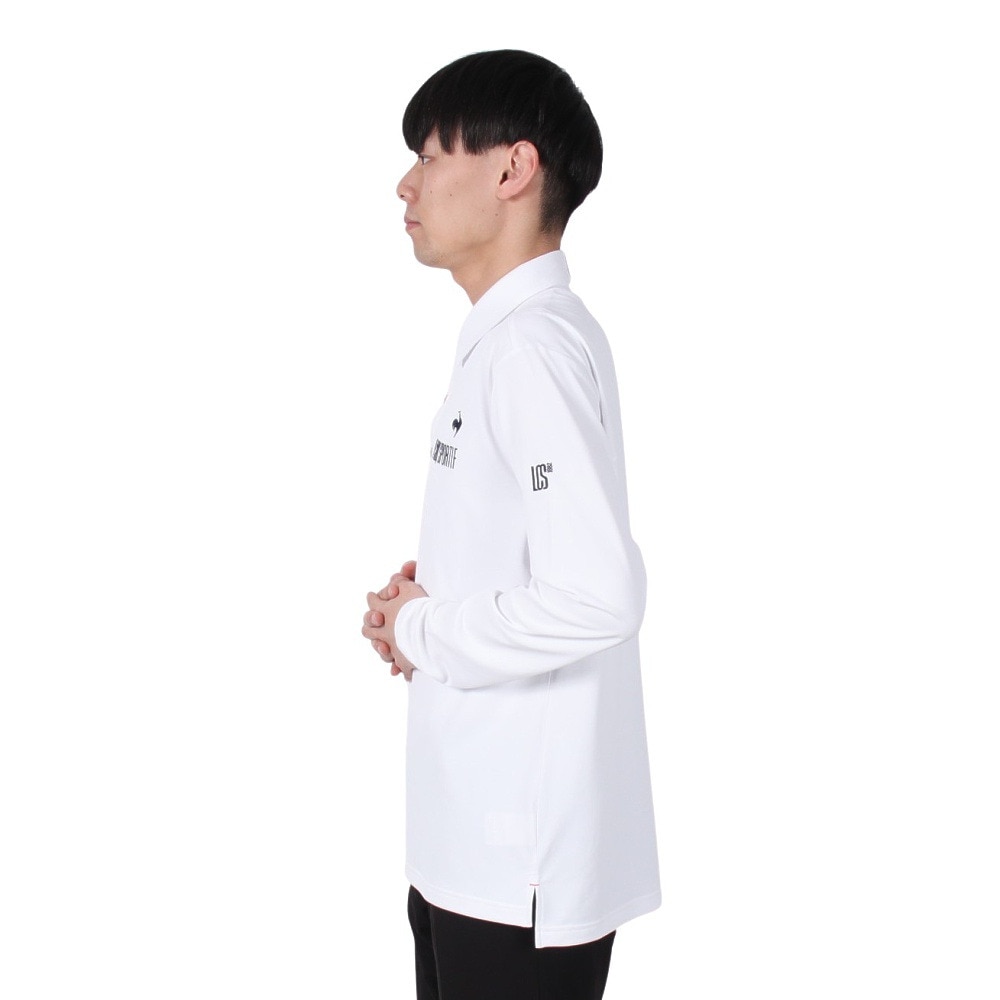 ルコックスポルティフ（lecoqsportif）（メンズ）ゴルフウェア 吸汗速乾 鹿の子 長袖シャツ LG5SLS00M WH00