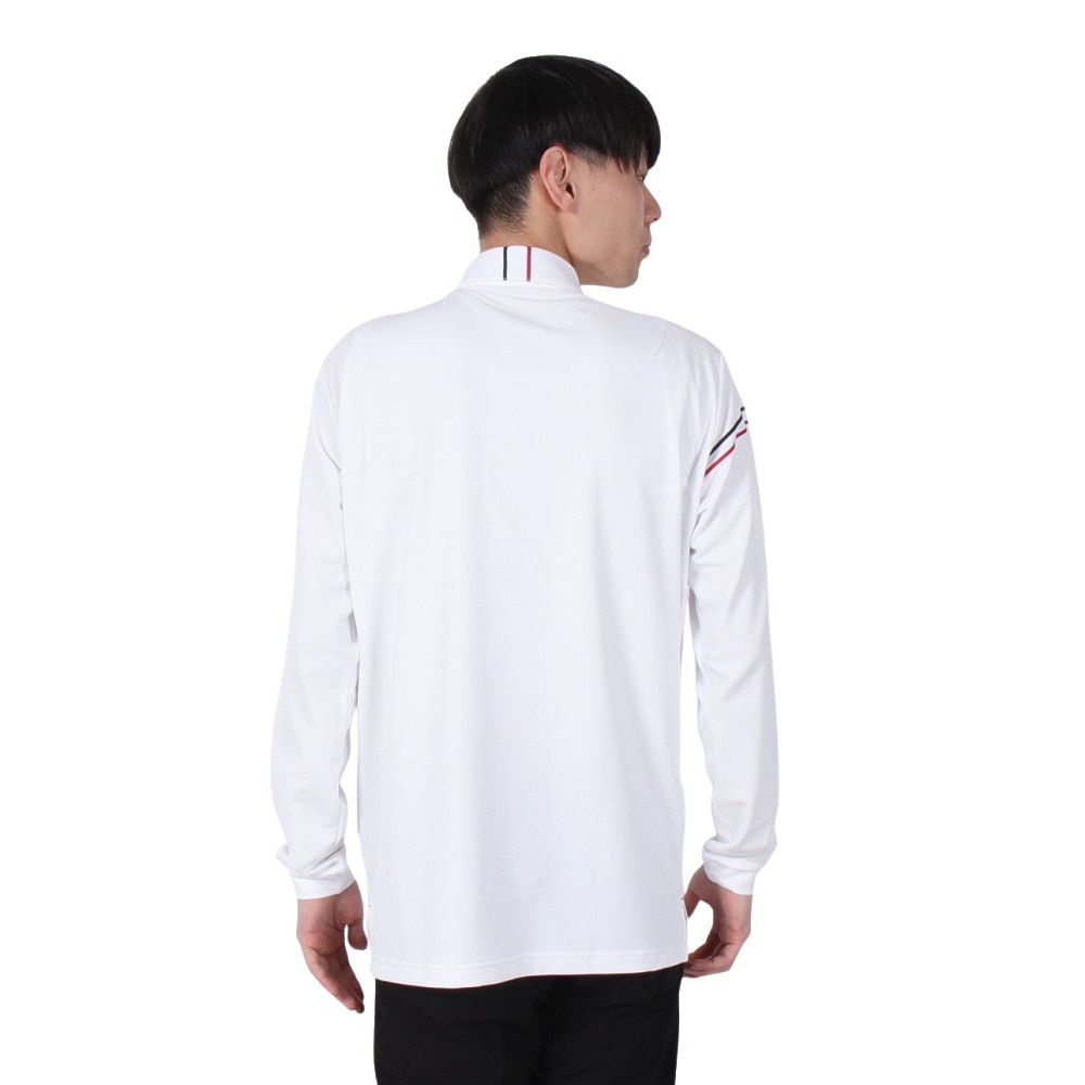 ルコックスポルティフ（lecoqsportif）（メンズ）ゴルフウェア 吸汗速乾 鹿の子 長袖シャツ LG5SLS00M WH00
