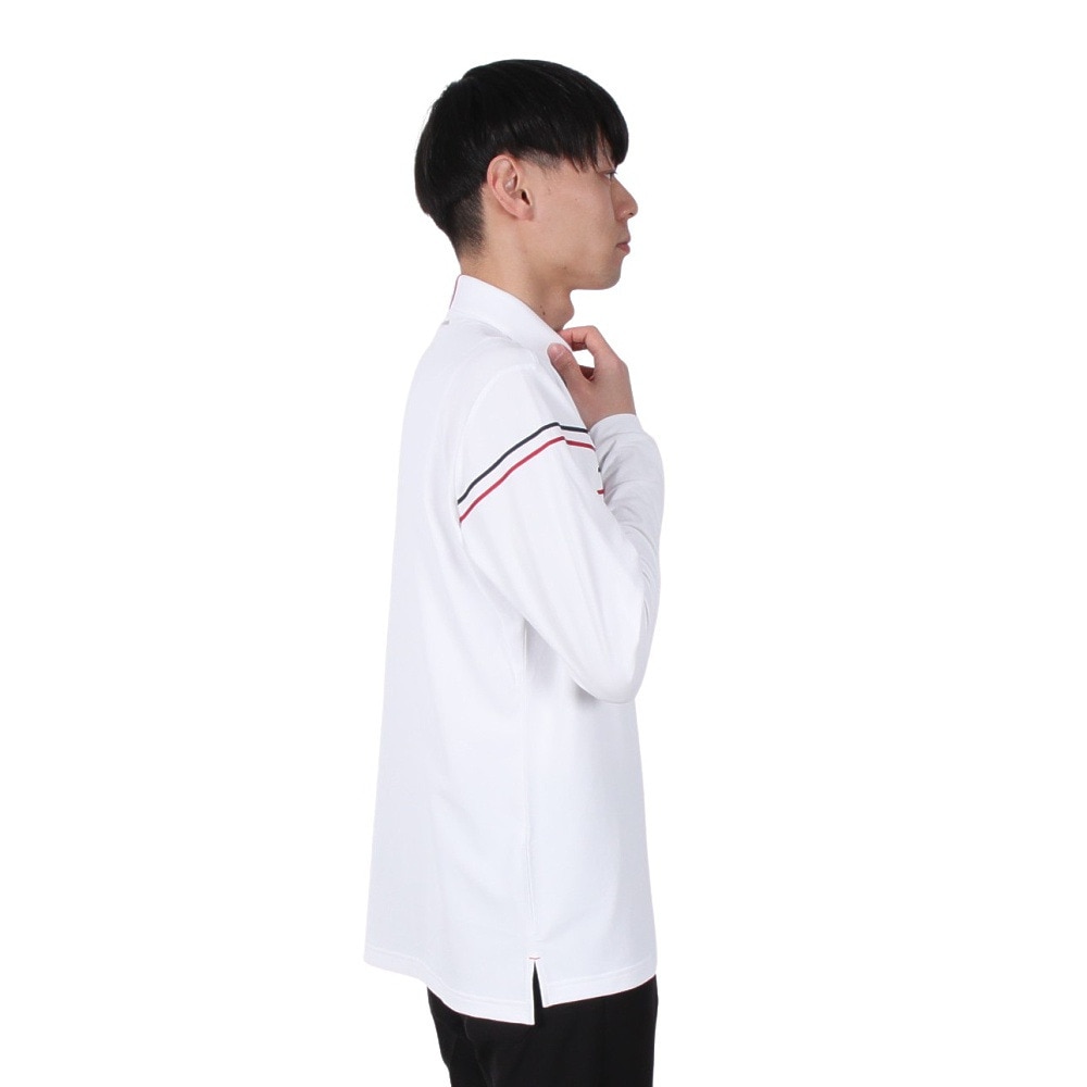 ルコックスポルティフ（lecoqsportif）（メンズ）ゴルフウェア 吸汗速乾 鹿の子 長袖シャツ LG5SLS00M WH00