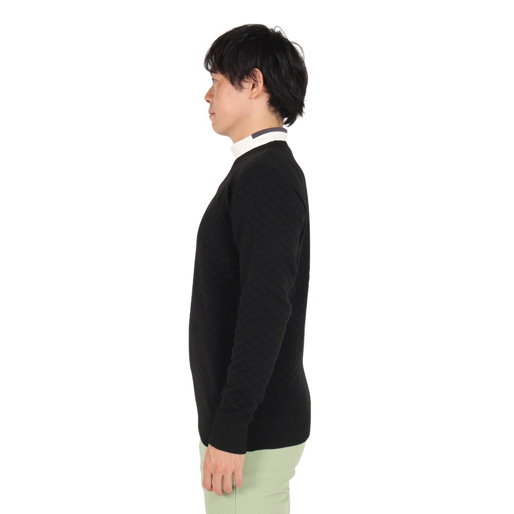 トミーアーマー（Tommy Armour）（メンズ）ゴルフウェア 長袖スウェット キルティング クルーネック TASL24F030007 BLK