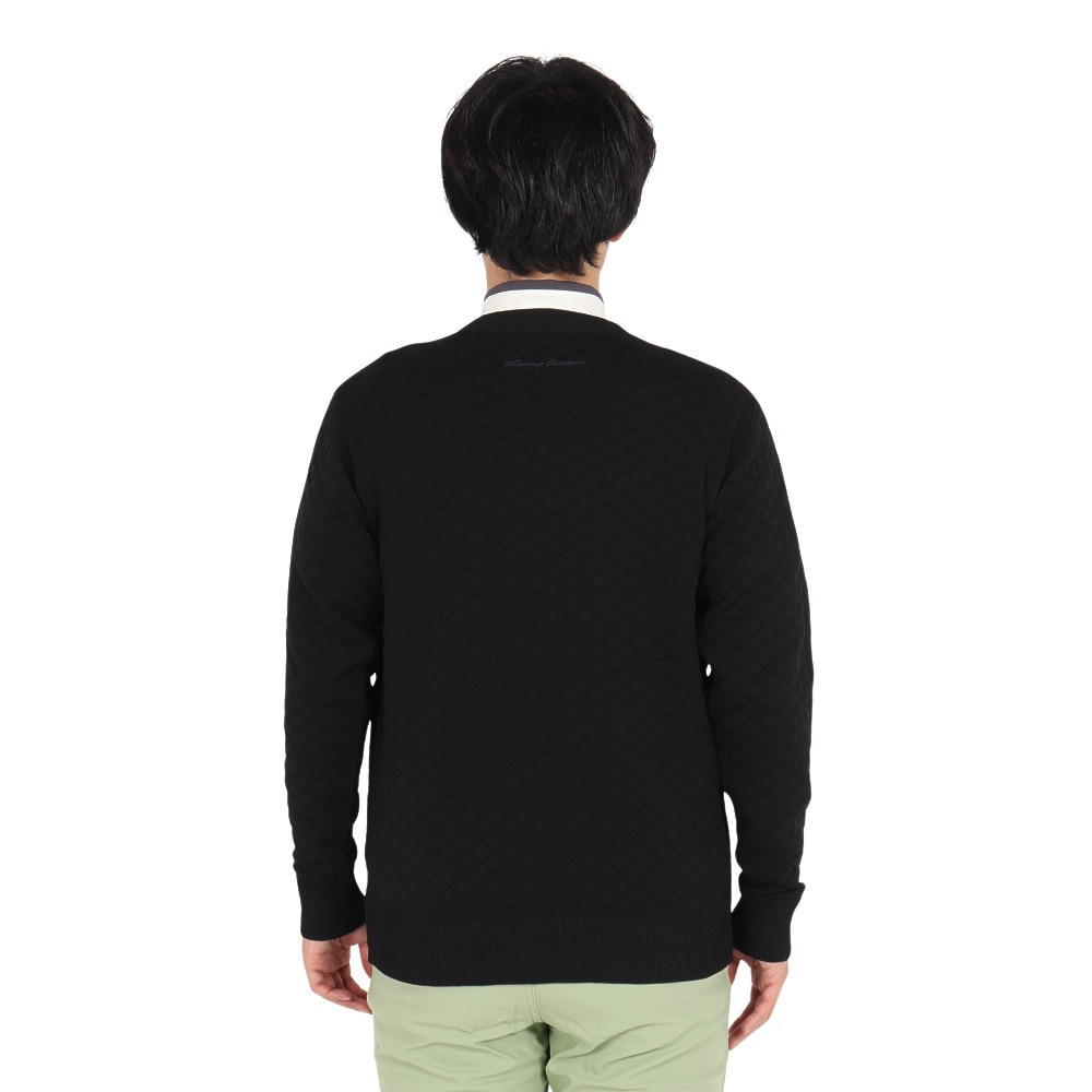 トミーアーマー（Tommy Armour）（メンズ）ゴルフウェア 長袖スウェット キルティング クルーネック TASL24F030007 BLK