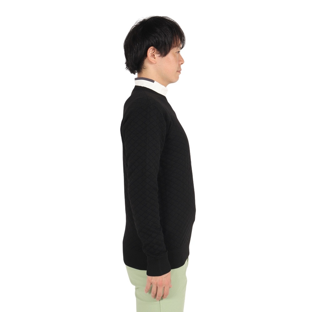 トミーアーマー（Tommy Armour）（メンズ）ゴルフウェア 長袖スウェット キルティング クルーネック TASL24F030007 BLK
