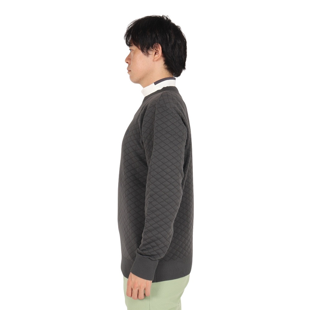 トミーアーマー（Tommy Armour）（メンズ）ゴルフウェア 長袖スウェット キルティング クルーネックニット TASL24F030007 CGRY