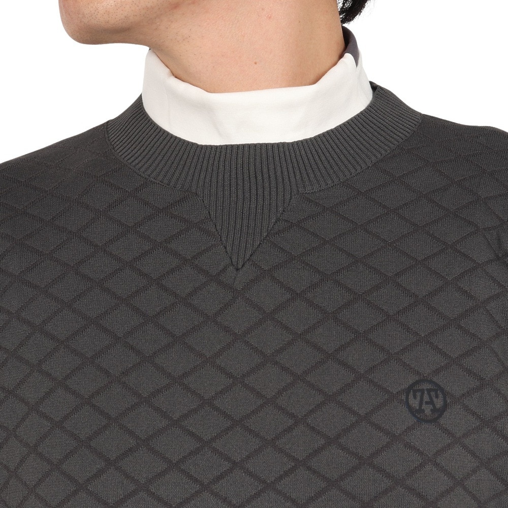 トミーアーマー（Tommy Armour）（メンズ）ゴルフウェア 長袖スウェット キルティング クルーネックニット TASL24F030007 CGRY