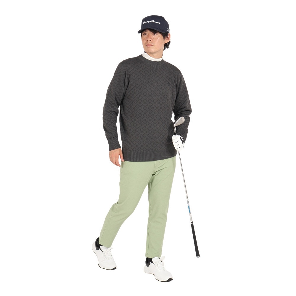 トミーアーマー（Tommy Armour）（メンズ）ゴルフウェア 長袖スウェット キルティング クルーネックニット TASL24F030007 CGRY