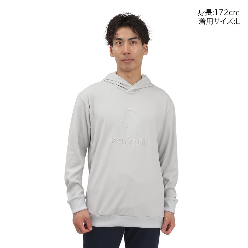 ルコックスポルティフ（lecoqsportif）（メンズ）ゴルフウェア 長袖 パーカー スウェットプルオーバー LG5SSW00M GY00