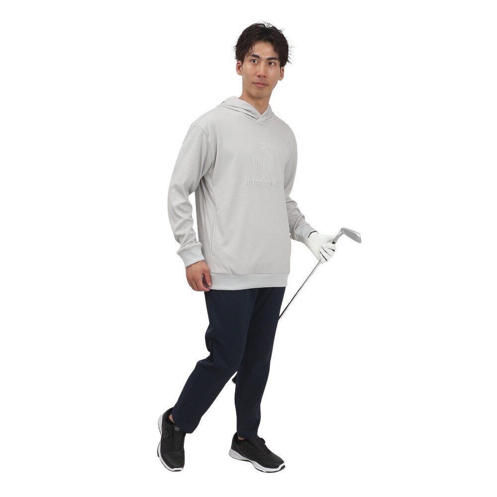 ルコックスポルティフ（lecoqsportif）（メンズ）ゴルフウェア 長袖 パーカー スウェットプルオーバー LG5SSW00M GY00
