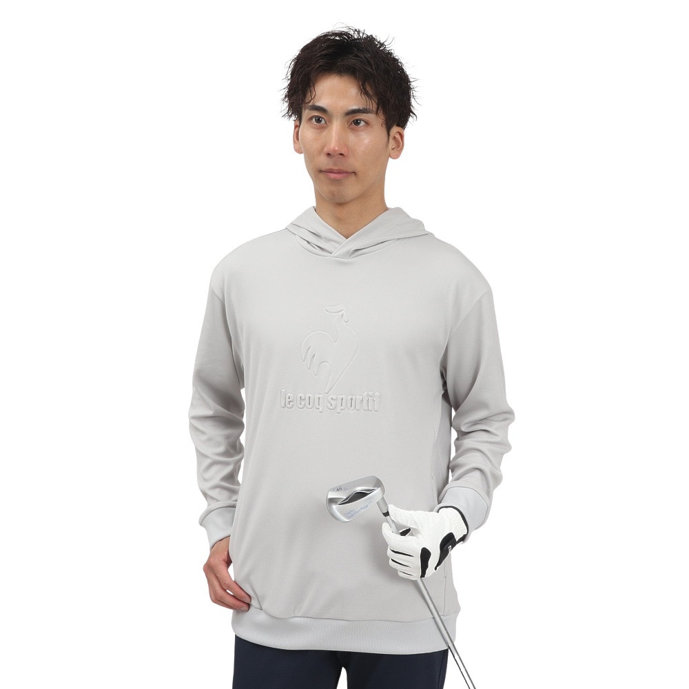 ルコックスポルティフ（lecoqsportif）（メンズ）ゴルフウェア 長袖 パーカー スウェットプルオーバー LG5SSW00M GY00