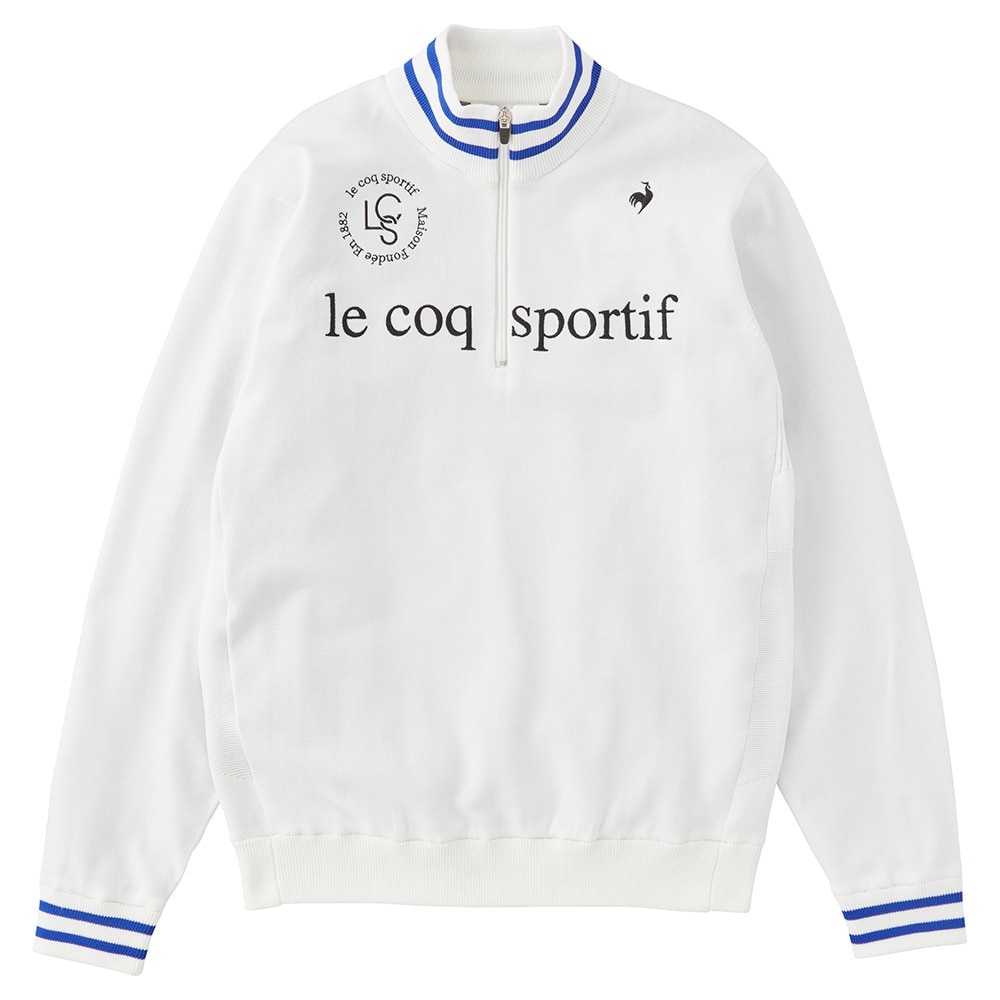 ルコックスポルティフ（lecoqsportif）（メンズ）ゴルフウェア ストレッチフォーサー 長袖 裏地付き防風セーター LG4FST30M WH00