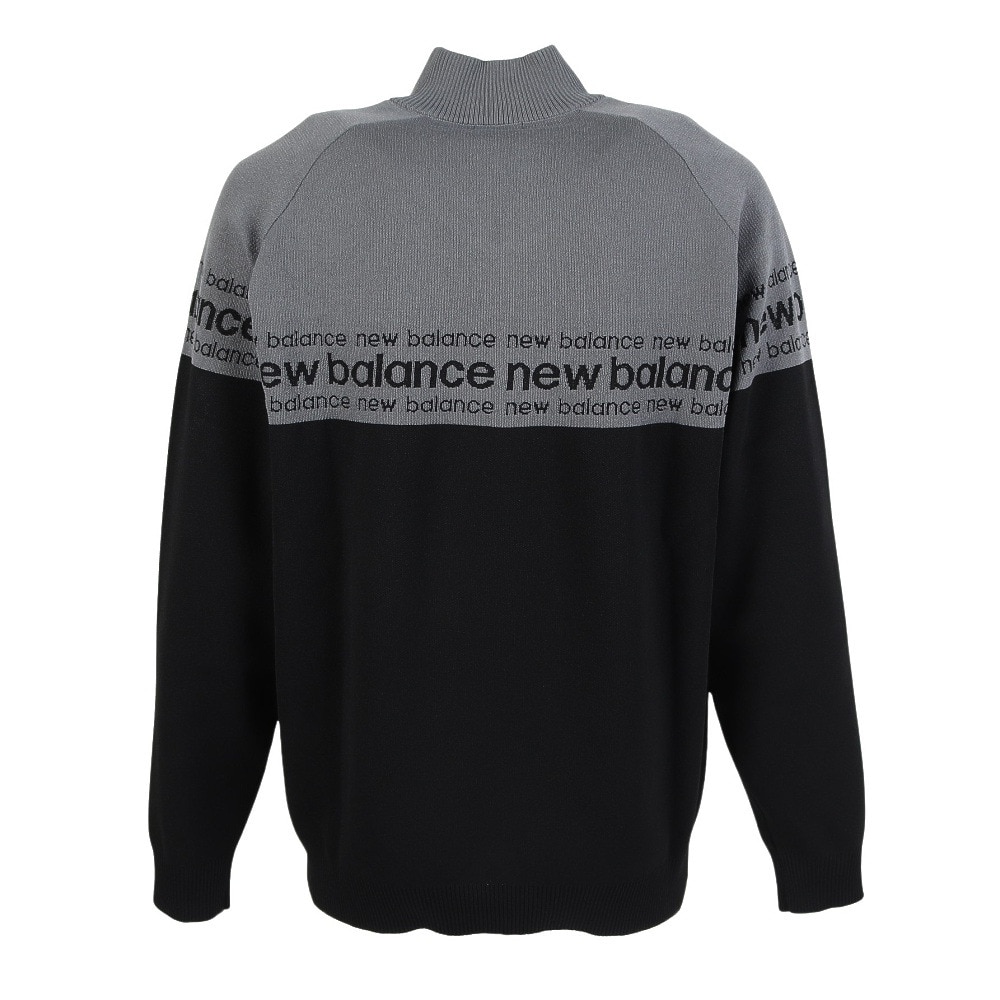 ニューバランス（new balance）（メンズ）ゴルフウェア ハーフジップ スタンド ニット プルオーバー 012-5270001-010