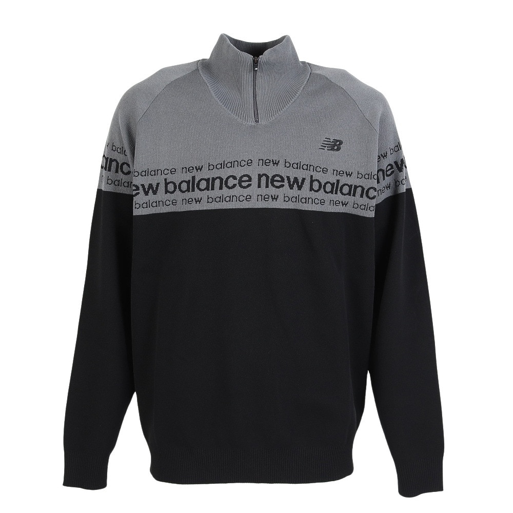 ニューバランス（new balance）（メンズ）ゴルフウェア ハーフジップ スタンド ニット プルオーバー 012-5270001-010