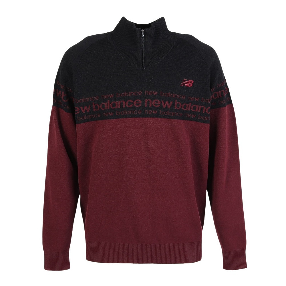 ニューバランス（new balance）（メンズ）ゴルフウェア ハーフジップ スタンド ニット プルオーバー 012-5270001-070