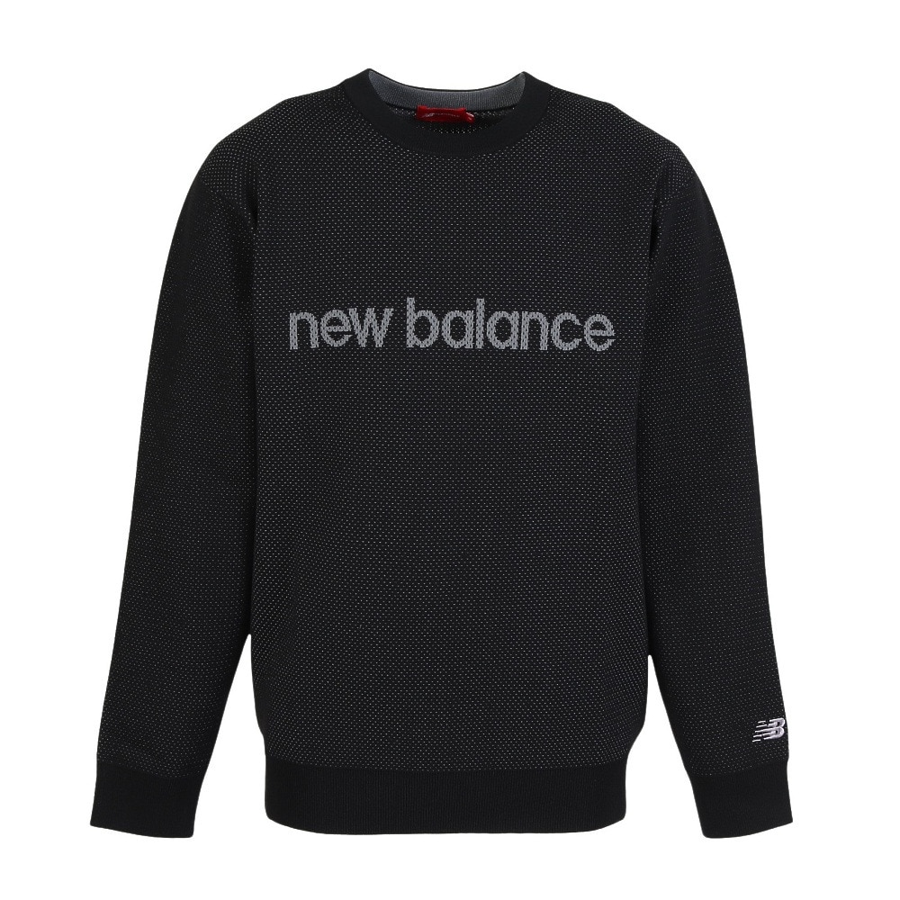 ニューバランス（new balance）（メンズ）ゴルフウェア クルーネック ニット プルオーバー 012-5270002-010
