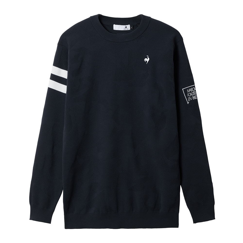 ルコックスポルティフ（lecoqsportif）（メンズ）ゴルフウェア モザイク柄ジャガードセーター LG5FST00M NV00