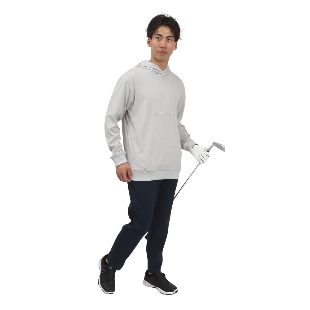 ルコックスポルティフ（lecoqsportif）（メンズ）ゴルフウェア 長袖 パーカー スウェットプルオーバー LG5SSW00M GY00