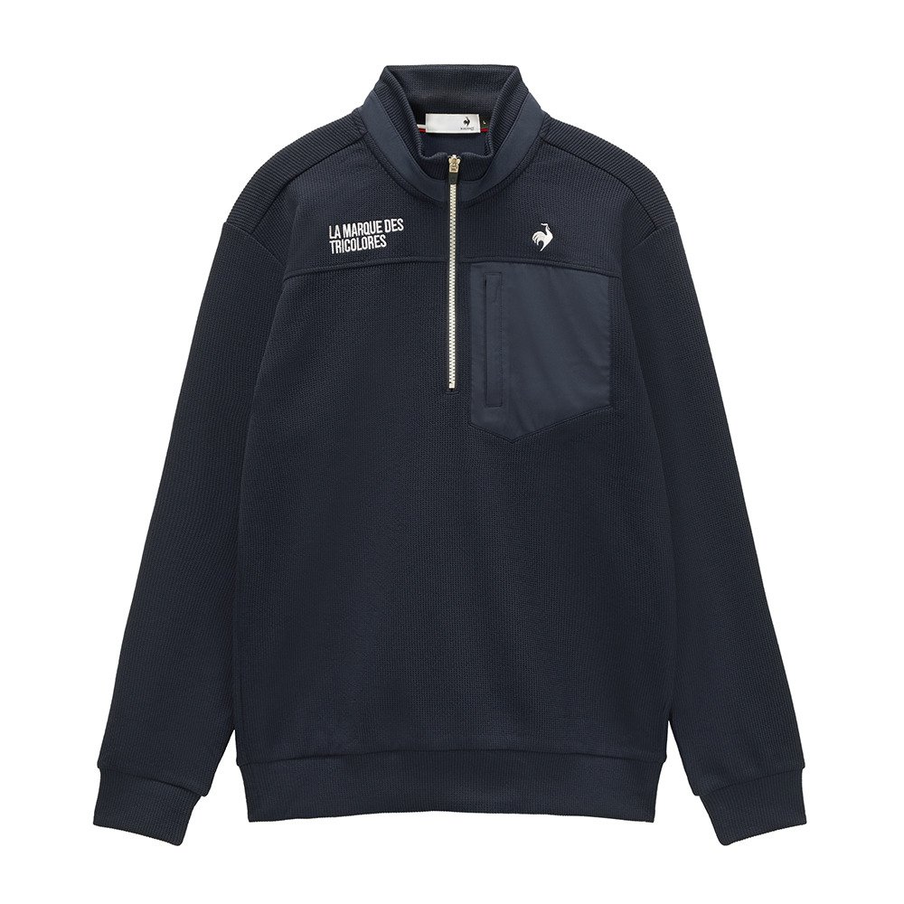 (美品)ルコックゴルフ　春・夏ハーフジップ　ハイネック　プルオーバー　Lサイズ ルコックスポルティフ（lecoqsportif）（メンズ）ゴルフウェア DAILY