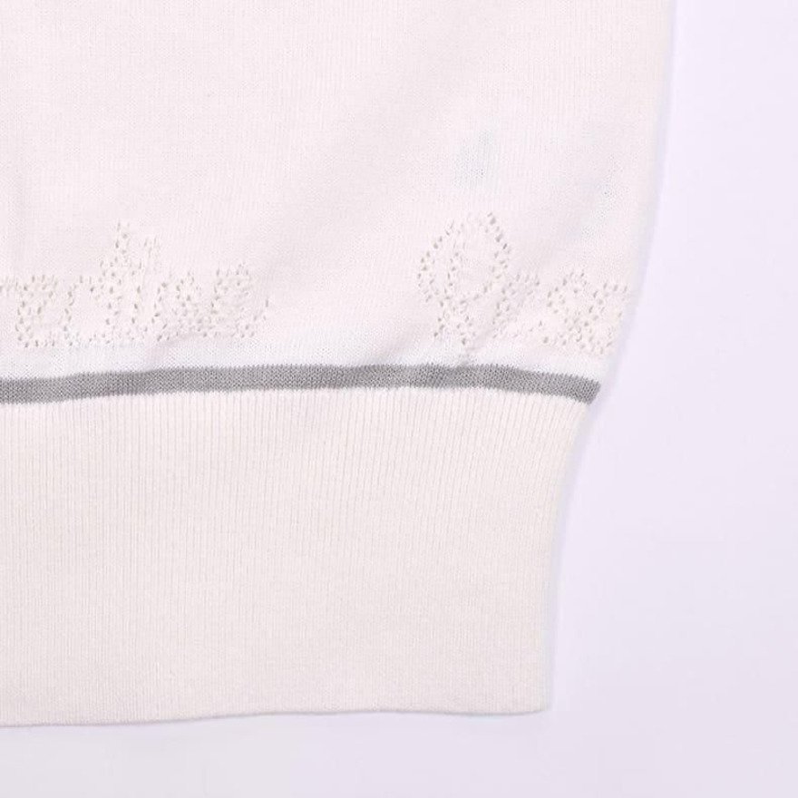 レザレクション（Resurrection）（メンズ）ゴルフウェア メッシュロゴ ニットポロシャツ BF12KNPS04-M WHT