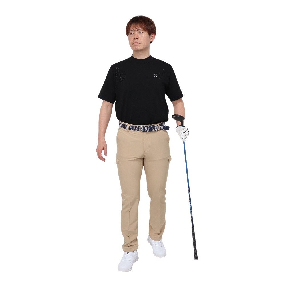 トミーアーマー（Tommy Armour）（メンズ）ゴルフウェア 半袖ニット モックネック TASL24S030003 BLK