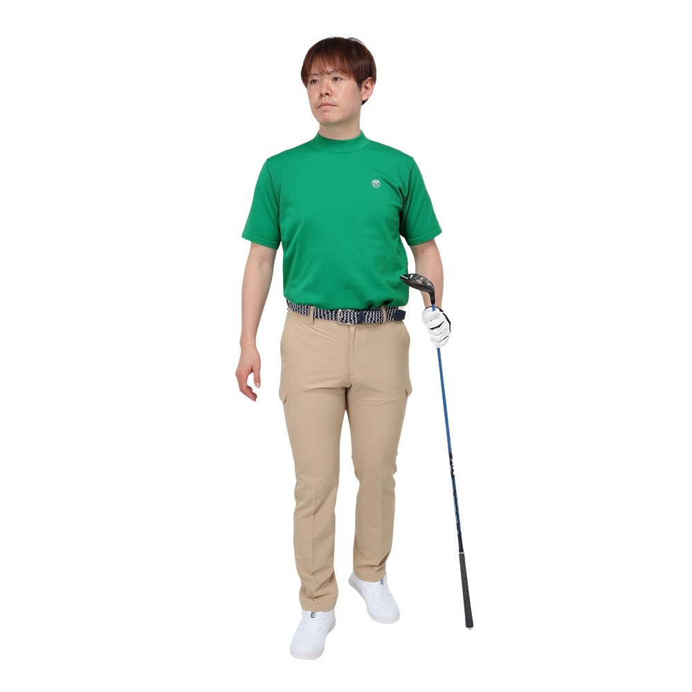 トミーアーマー（Tommy Armour）（メンズ）ゴルフウェア 半袖ニット モックネック TASL24S030003 GRN