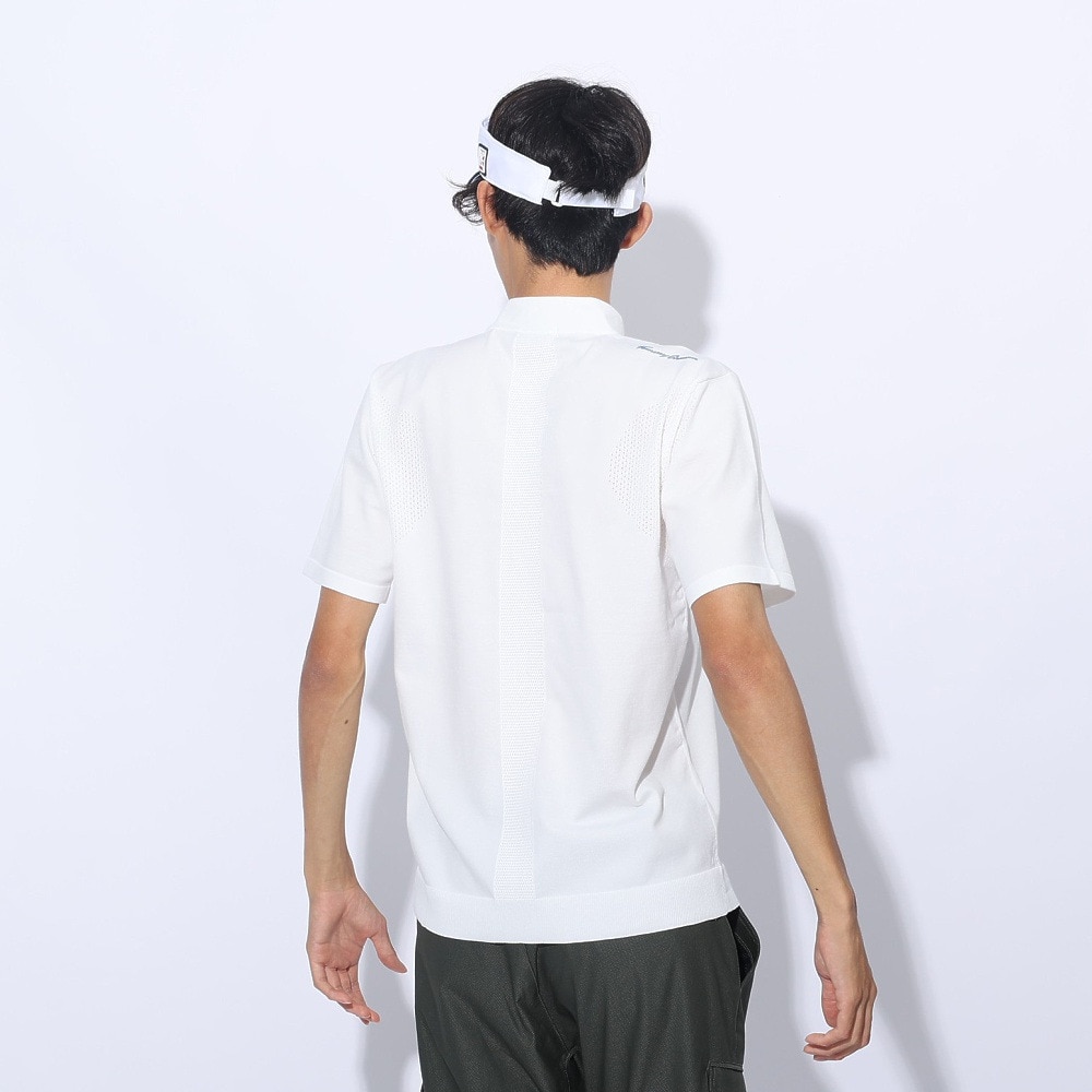 トミーアーマー（Tommy Armour）（メンズ）ゴルフウェア 半袖ニット モックネック TASL24S030003 WHT