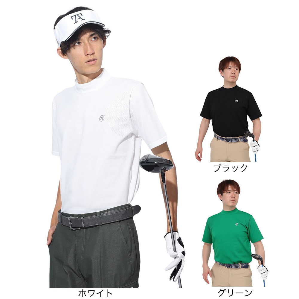 トミーアーマー（Tommy Armour）（メンズ）ゴルフウェア 半袖ニット モックネック TASL24S030003 GRN