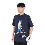 (メンズ)ゴルフウェア Mr.PING ジャガード 半袖ハイネックニットプルオーバー 621-5175201