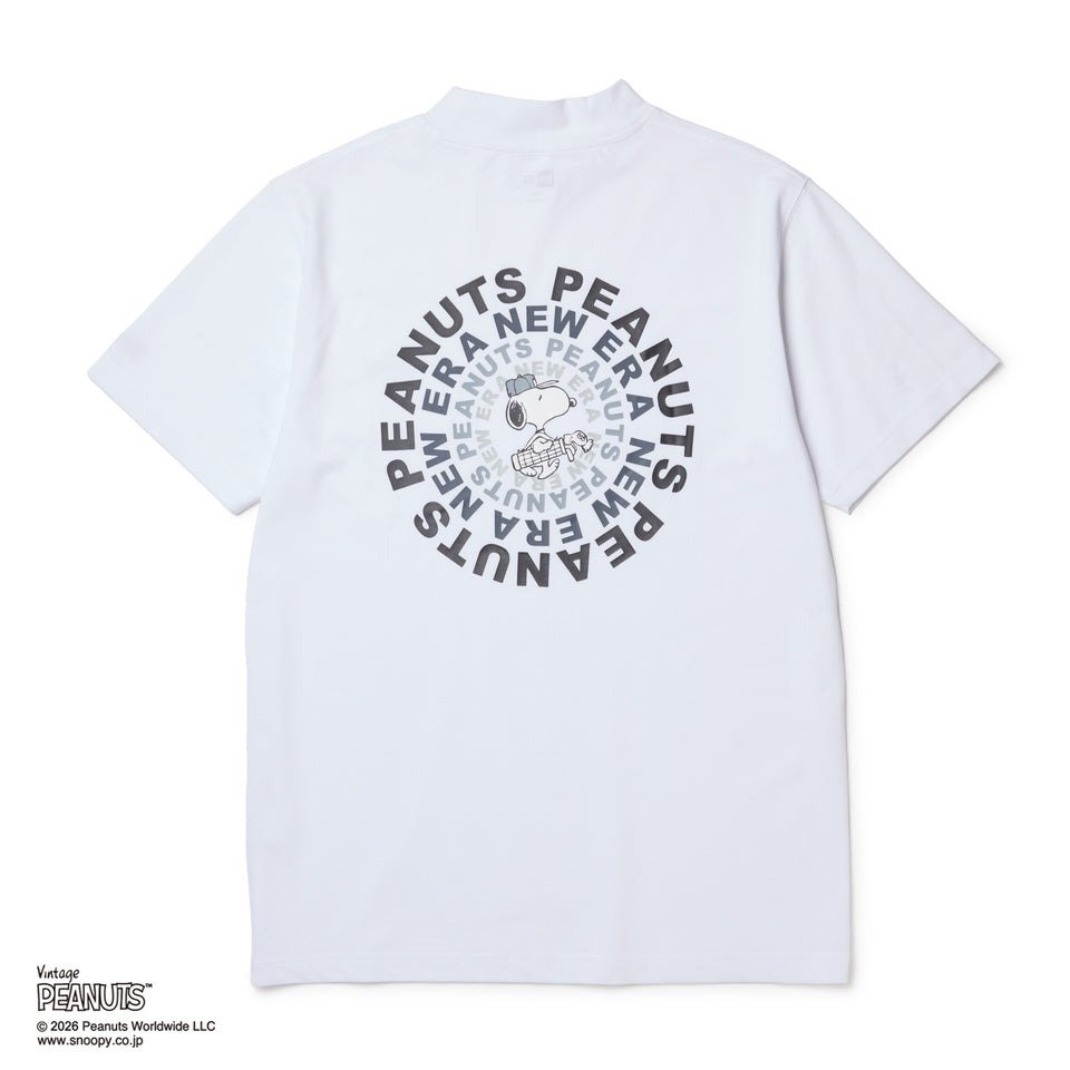 ニューエラ（NEW ERA）（メンズ、レディース）ゴルフウェア 吸汗速乾 ミッドネック 半袖Tシャツ ビンテージピーナッツ 14865850