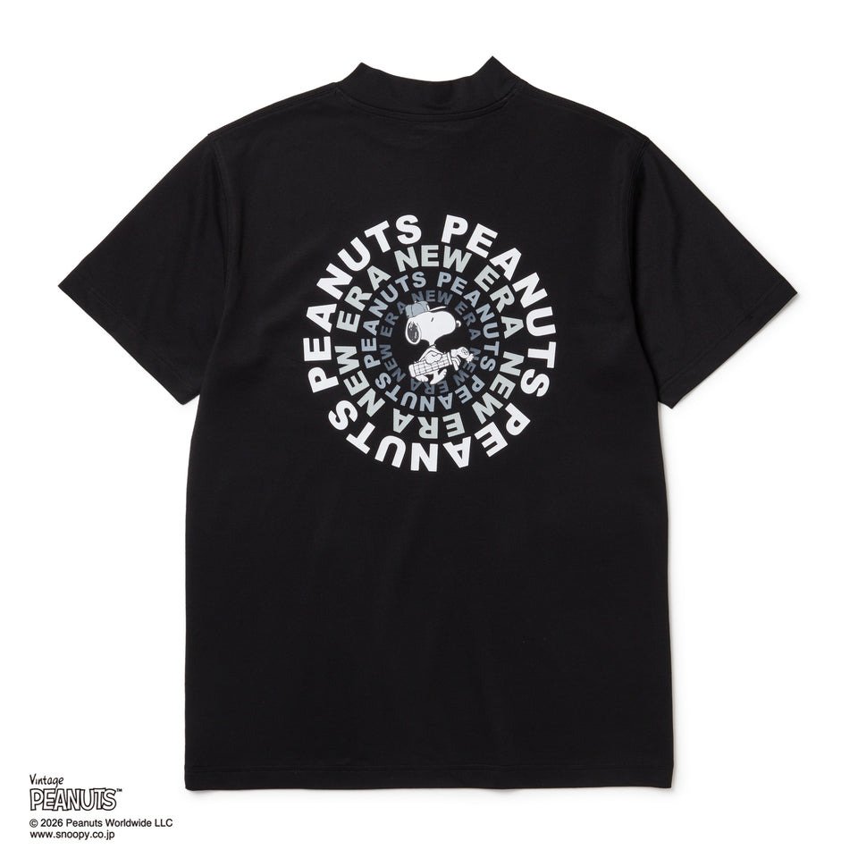 ニューエラ（NEW ERA）（メンズ、レディース）ゴルフウェア 吸汗速乾 ミッドネック 半袖Tシャツ ビンテージピーナッツ 14865851