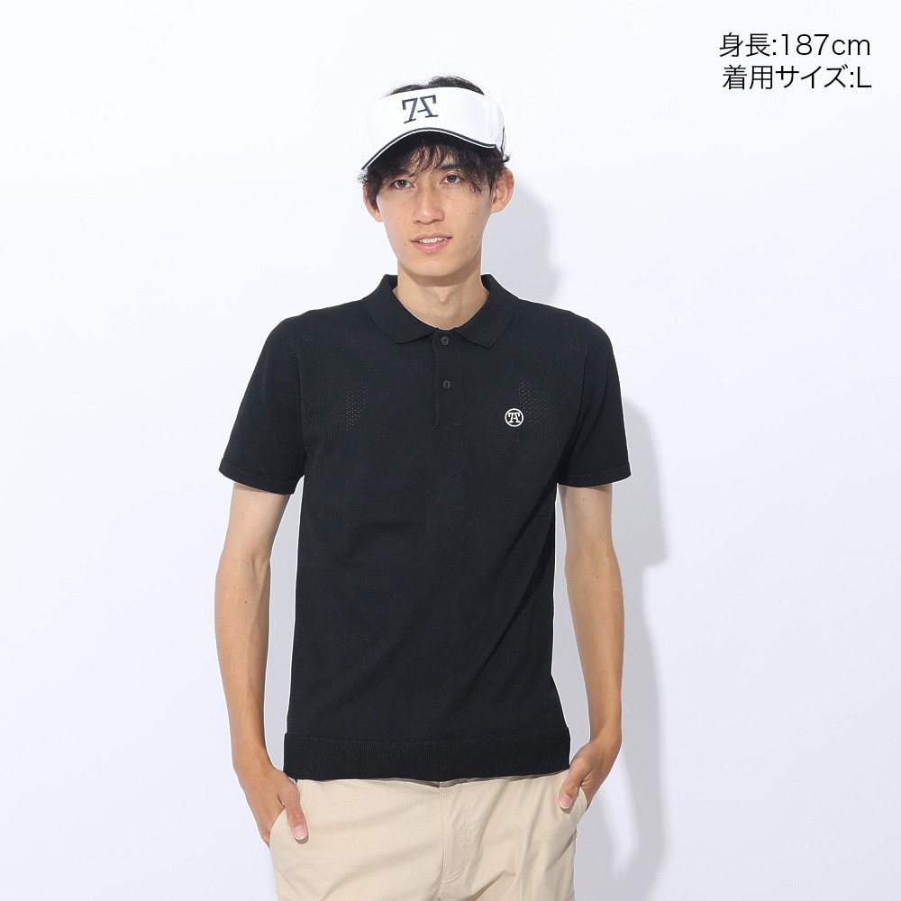 トミーアーマー（Tommy Armour）（メンズ）ゴルフウェア 半袖ニット ポロシャツ TASL24S030004 BLK