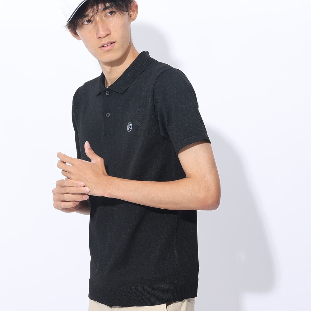 トミーアーマー（Tommy Armour）（メンズ）ゴルフウェア 半袖ニット ポロシャツ TASL24S030004 BLK