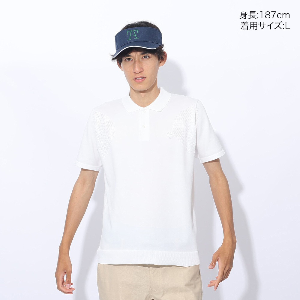 トミーアーマー（Tommy Armour）（メンズ）ゴルフウェア 半袖ニット ポロシャツ TASL24S030004 WHT