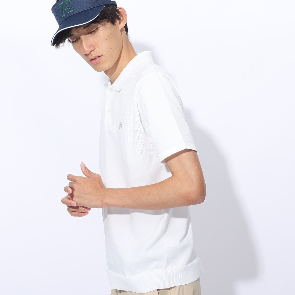 トミーアーマー（Tommy Armour）（メンズ）ゴルフウェア 半袖ニット ポロシャツ TASL24S030004 WHT