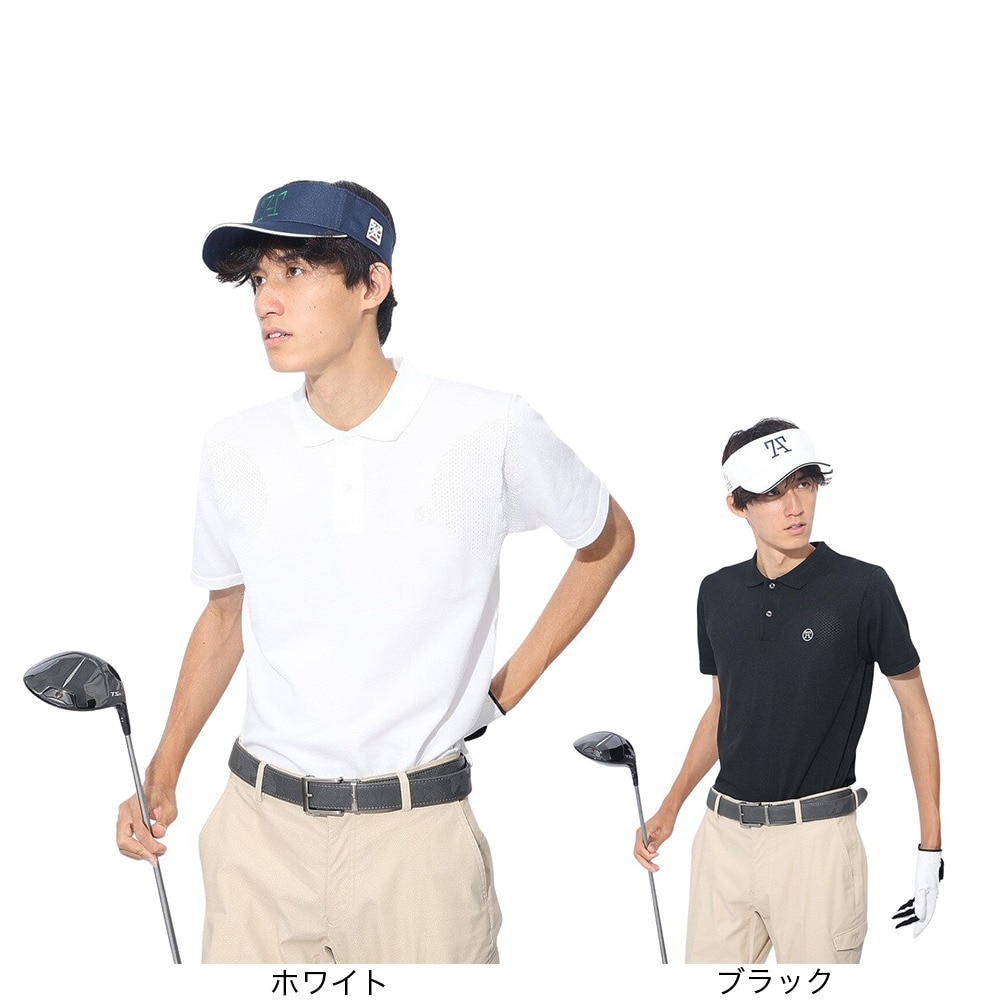 トミーアーマー（Tommy Armour）（メンズ）ゴルフウェア 半袖ニット ポロシャツ TASL24S030004 WHT
