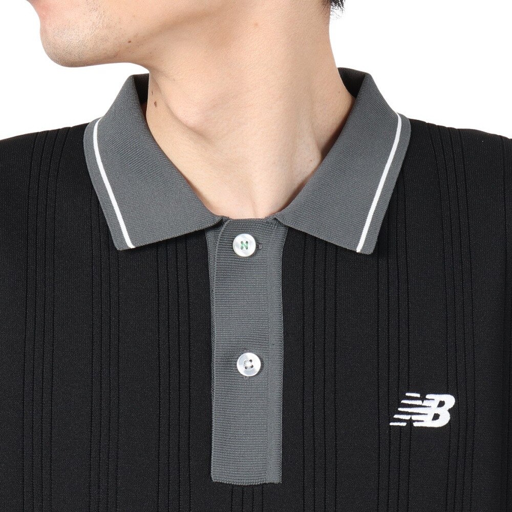 ニューバランス（new balance）（メンズ）ゴルフウェア ハーフスリーブ ニット ポロシャツ 012-5175001-010