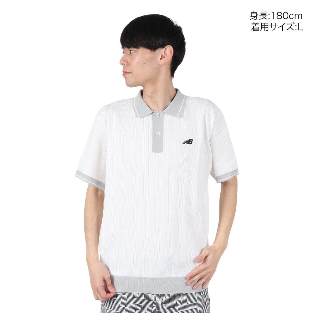 ニューバランス（new balance）（メンズ）ゴルフウェア ハーフスリーブ ニット ポロシャツ 012-5175001-030