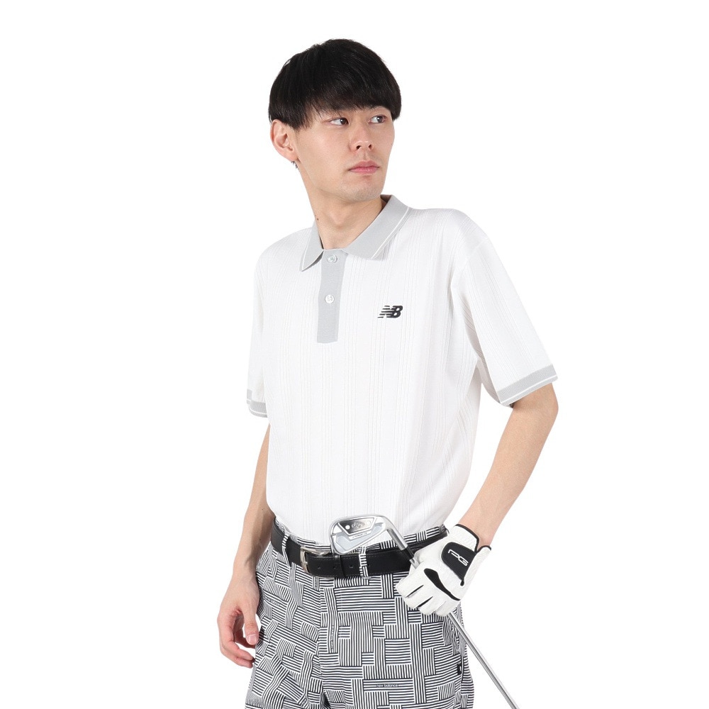 ニューバランス（new balance）（メンズ）ゴルフウェア ハーフスリーブ ニット ポロシャツ 012-5175001-030