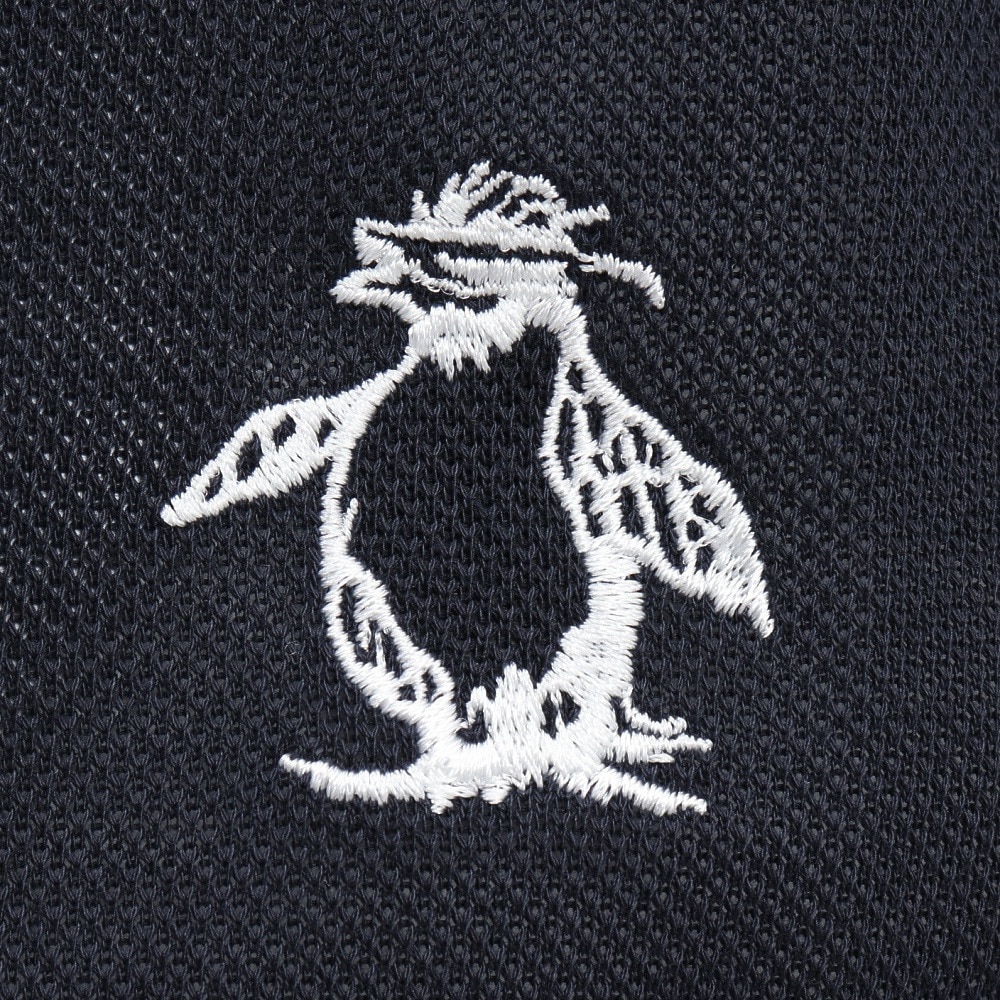 マンシングウエア（MUNSING WEAR）（メンズ）ゴルフウェア 70周年 アーカイブペンギン飛び刺繍 半袖ポロシャツ MG5SHS38M NV00