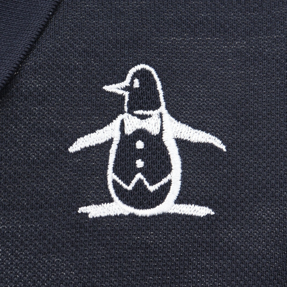 マンシングウエア（MUNSING WEAR）（メンズ）ゴルフウェア 70周年 アーカイブペンギン飛び刺繍 半袖ポロシャツ MG5SHS38M NV00