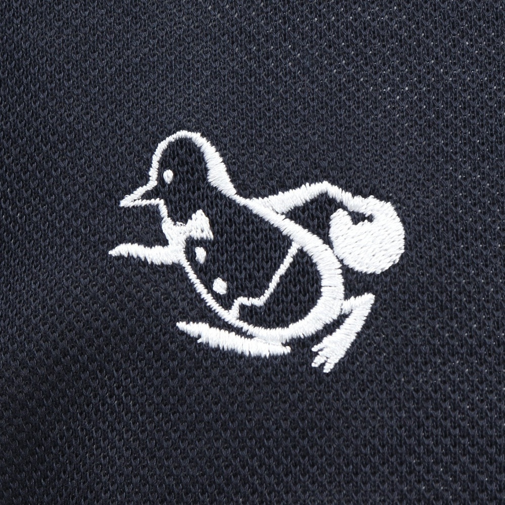 マンシングウエア（MUNSING WEAR）（メンズ）ゴルフウェア 70周年 アーカイブペンギン飛び刺繍 半袖ポロシャツ MG5SHS38M NV00