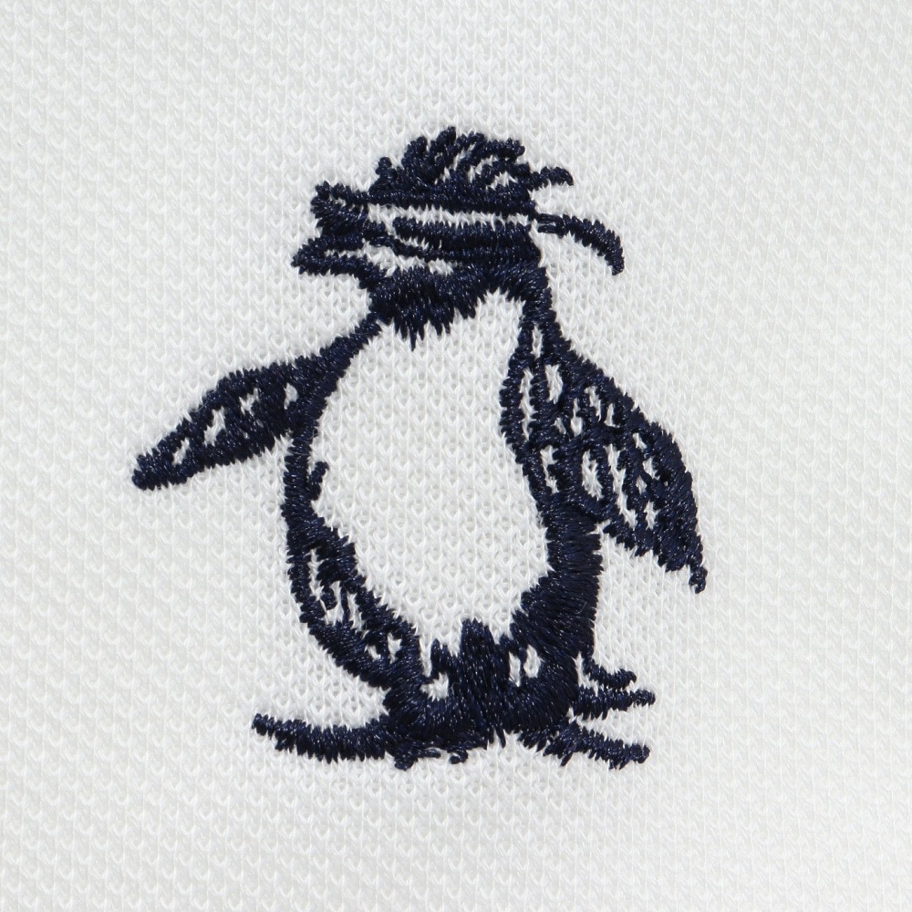 マンシングウエア（MUNSING WEAR）（メンズ）ゴルフウェア 70周年 アーカイブペンギン飛び刺繍 半袖ポロシャツ MG5SHS38M WH00