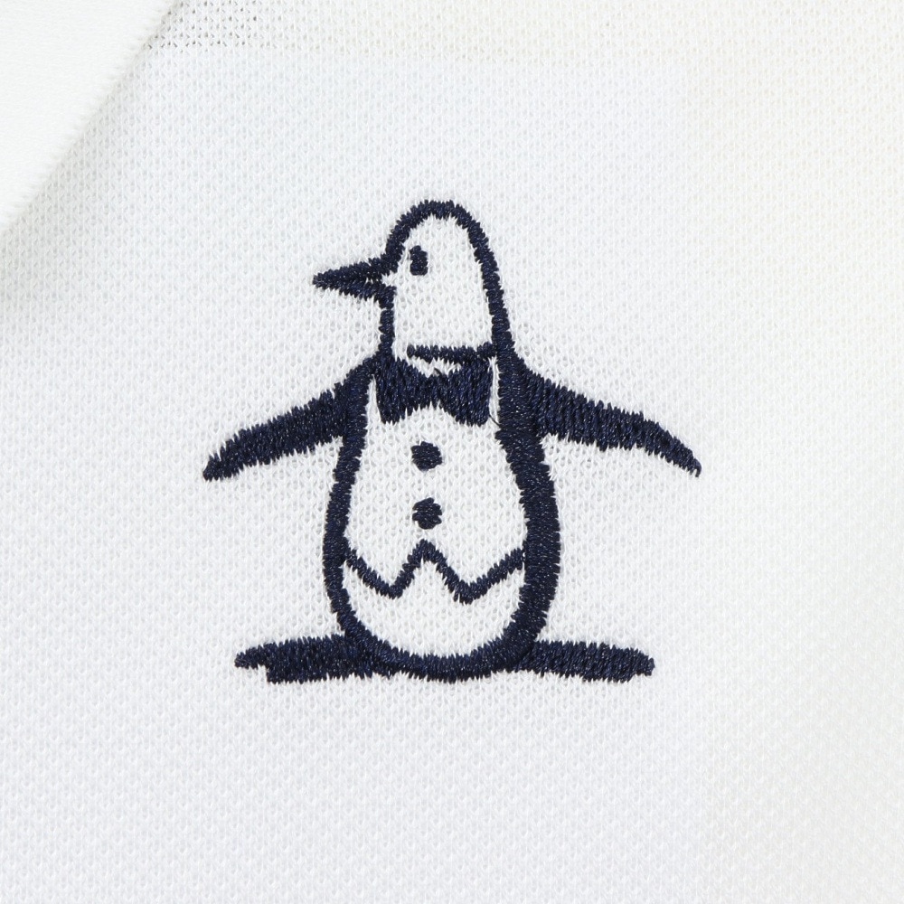 マンシングウエア（MUNSING WEAR）（メンズ）ゴルフウェア 70周年 アーカイブペンギン飛び刺繍 半袖ポロシャツ MG5SHS38M WH00