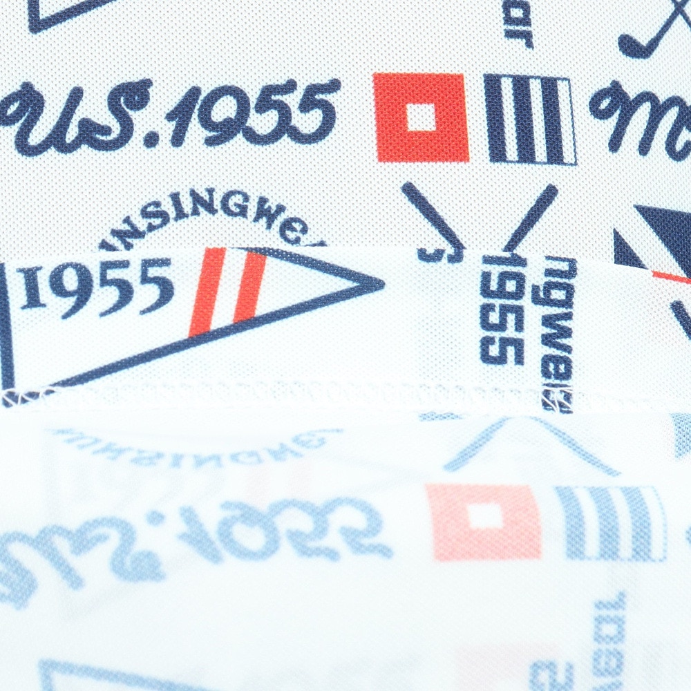 マンシングウエア（MUNSING WEAR）（メンズ）ゴルフウェア 吸汗速乾 遮熱 サンスクリーン グラフィック総柄プリント 半袖ポロシャツ MG5SHS40M WH00